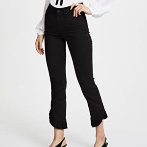 Paige Jacqueline Mini Ruffle Jeans EUC